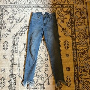 Frame Denim Le High Skinny Garden Wash Raw Stiletto Hem